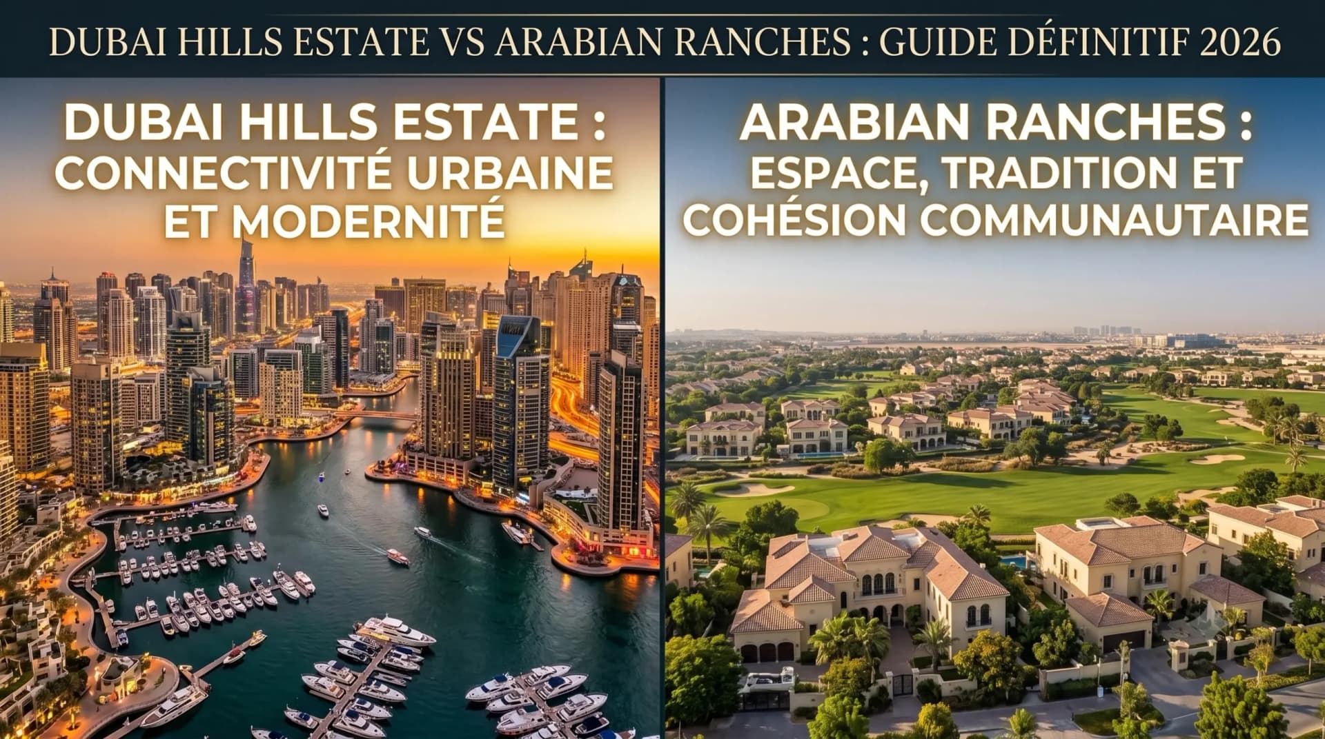 Guide Complet : Investir à Dubai Hills Estate ou Arabian Ranches – Vie Familiale vs Investissement